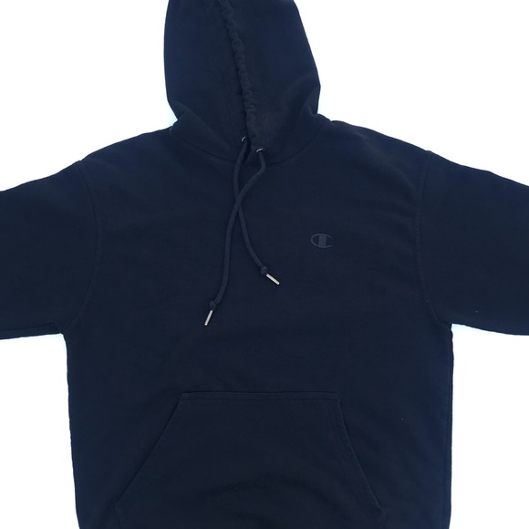 Champion Reverse Weave Hoodie All Black MEDIUM - Picture 2 of 7